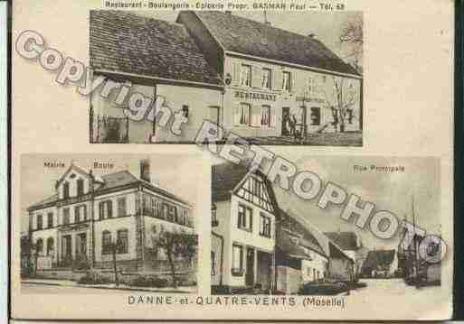 Ville de DANNEETQUATREVENTS Carte postale ancienne