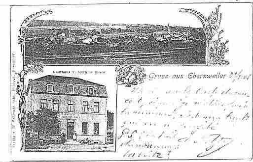 Ville de EBERSVILLER Carte postale ancienne