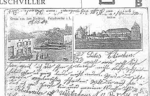 Ville de FOLSCHVILLER Carte postale ancienne