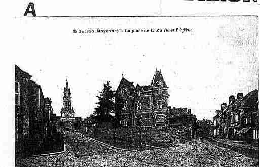 Ville de GORRON Carte postale ancienne