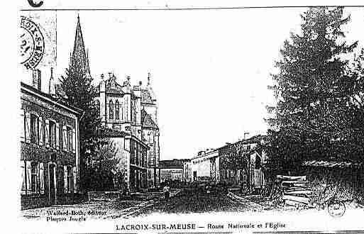 Ville de LACROIXSURMEUSE Carte postale ancienne