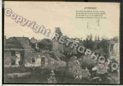 Ville de LETRICOURT Carte postale ancienne