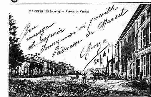 Ville de MANHEULLES Carte postale ancienne