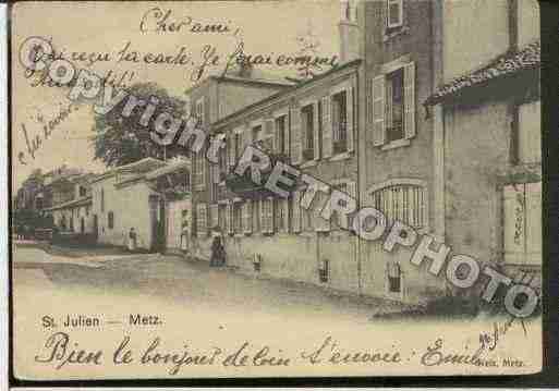 Ville de SAINTJULIENLESMETZ Carte postale ancienne