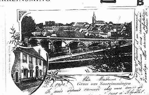 Ville de SARREINSMING Carte postale ancienne