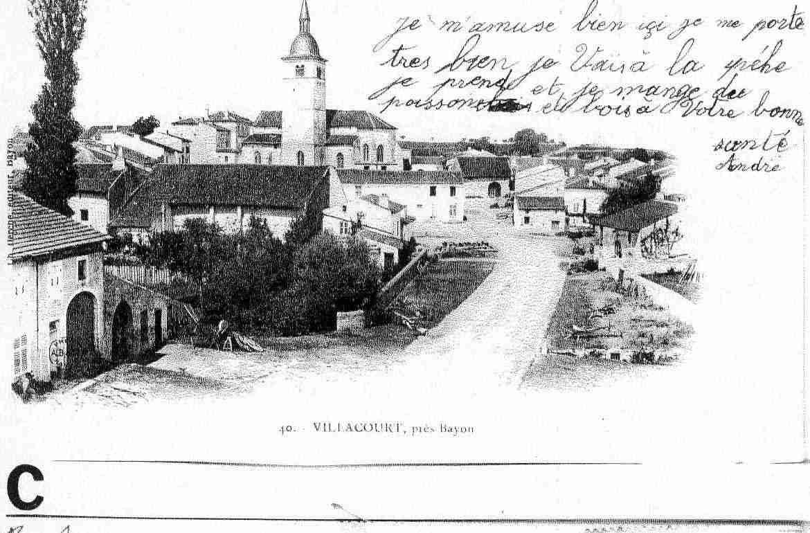 Ville de VILLACOURT Carte postale ancienne