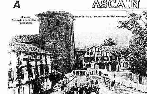 Ville de ASCAIN Carte postale ancienne