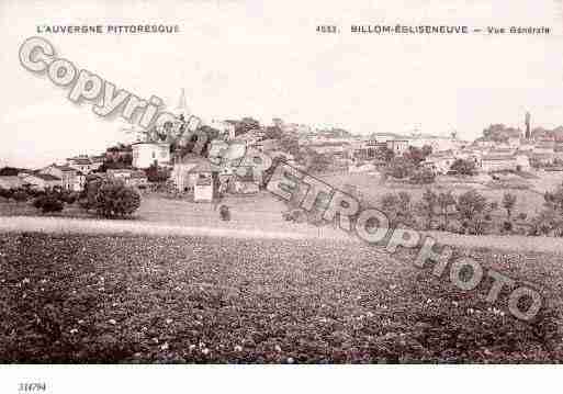 Ville de BILLOM Carte postale ancienne