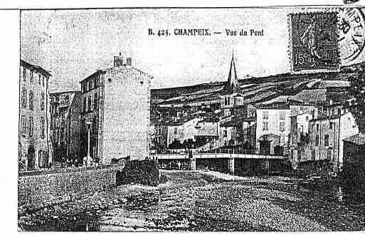 Ville de CHAMPEIX Carte postale ancienne