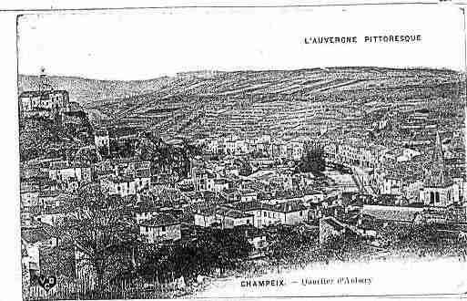 Ville de CHAMPEIX Carte postale ancienne