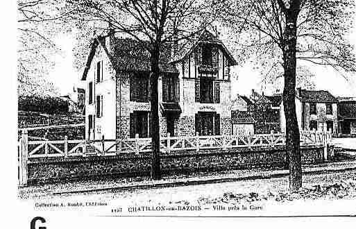 Ville de CHATILLONENBAZOIS Carte postale ancienne