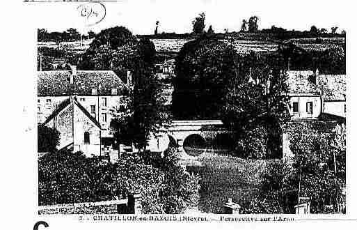 Ville de CHATILLONENBAZOIS Carte postale ancienne