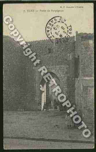 Ville de ELNE Carte postale ancienne