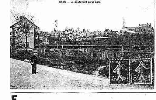 Ville de GACE Carte postale ancienne