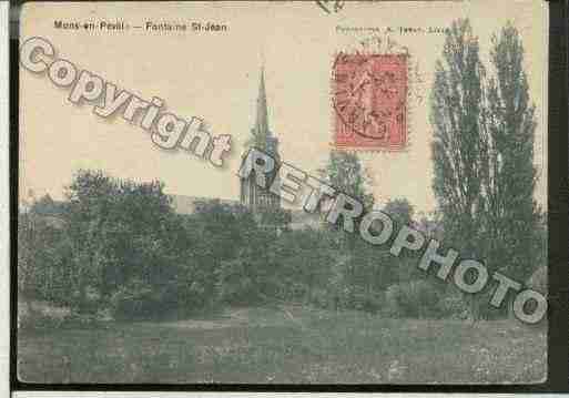 Ville de MONSENPEVELE Carte postale ancienne