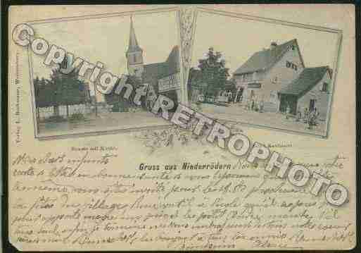 Ville de NIEDERROEDERN Carte postale ancienne