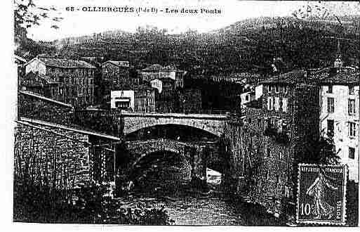 Ville de OLLIERGUES Carte postale ancienne