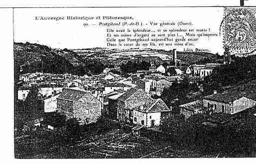 Ville de PONTGIBAUD Carte postale ancienne