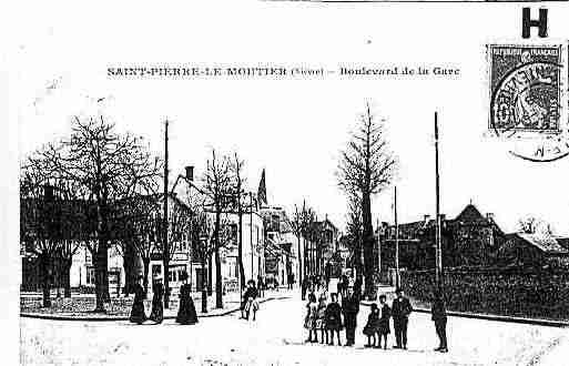 Ville de SAINTPIERRELEMOUTIER Carte postale ancienne