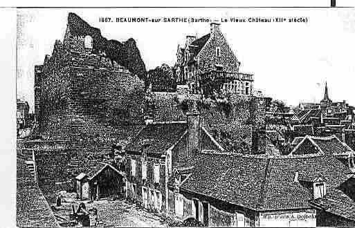 Ville de BEAUMONTSURSARTHE Carte postale ancienne