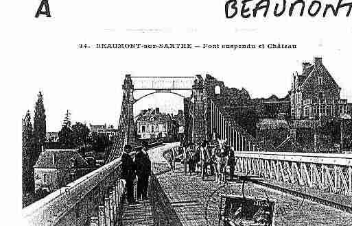 Ville de BEAUMONTSURSARTHE Carte postale ancienne