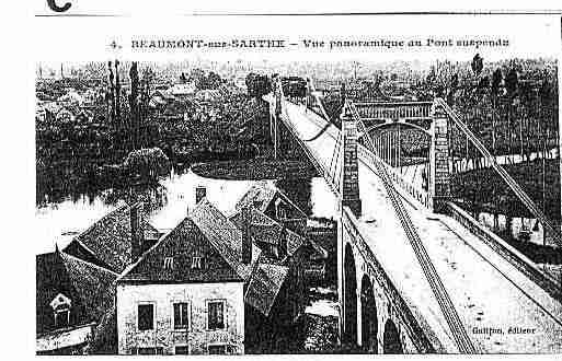 Ville de BEAUMONTSURSARTHE Carte postale ancienne