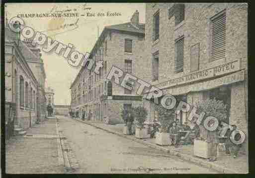 Ville de CHAMPAGNESURSEINE Carte postale ancienne