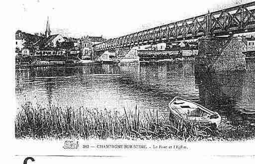 Ville de CHAMPAGNESURSEINE Carte postale ancienne