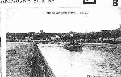 Ville de CHAMPAGNESURSEINE Carte postale ancienne