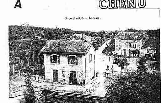 Ville de CHENU Carte postale ancienne