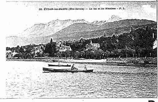 Ville de EVIANLESBAINS Carte postale ancienne