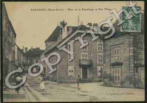 Ville de FAVERNEY Carte postale ancienne