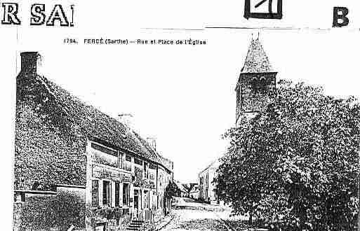 Ville de FERCESURSARTHE Carte postale ancienne