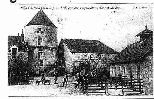 Ville de FONTAINES Carte postale ancienne