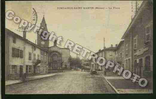 Ville de FONTAINESSAINTMARTIN Carte postale ancienne