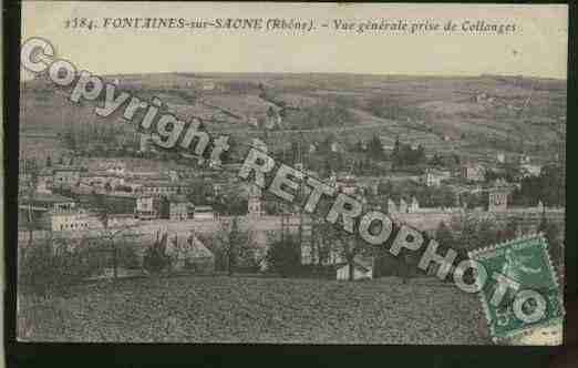 Ville de FONTAINESSURSAONE Carte postale ancienne