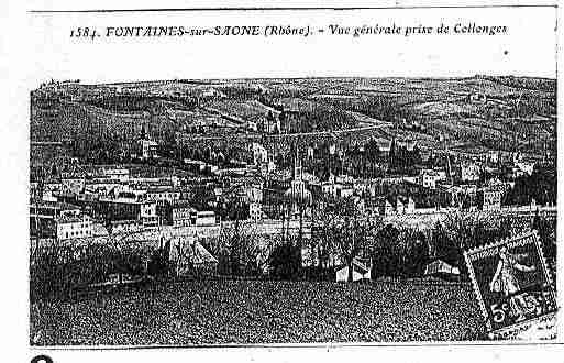 Ville de FONTAINESSURSAONE Carte postale ancienne