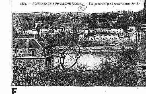 Ville de FONTAINESSURSAONE Carte postale ancienne