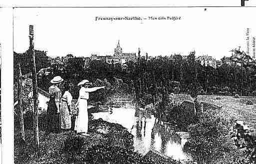 Ville de FRESNAYSURSARTHE Carte postale ancienne