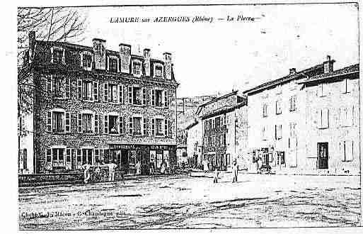 Ville de LAMURESSURAZERGUES Carte postale ancienne