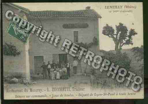 Ville de LENTILLY Carte postale ancienne