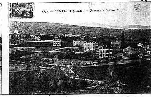 Ville de LENTILLY Carte postale ancienne