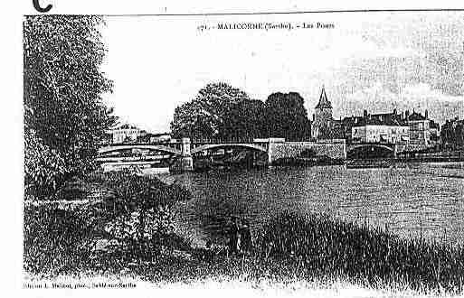 Ville de MALICORNESURSARTHE Carte postale ancienne