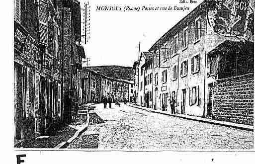 Ville de MONSOLS Carte postale ancienne