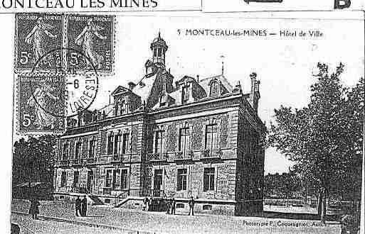 Ville de MONTCEAULESMINES Carte postale ancienne