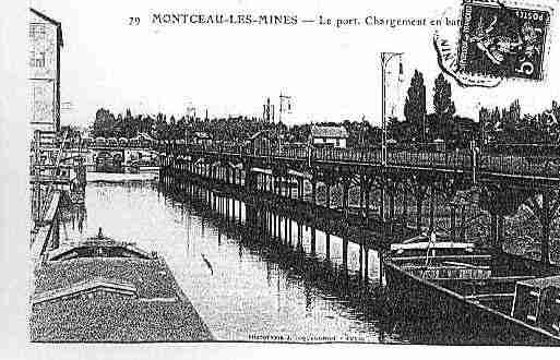 Ville de MONTCEAULESMINES Carte postale ancienne