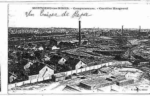 Ville de MONTCEAULESMINES Carte postale ancienne