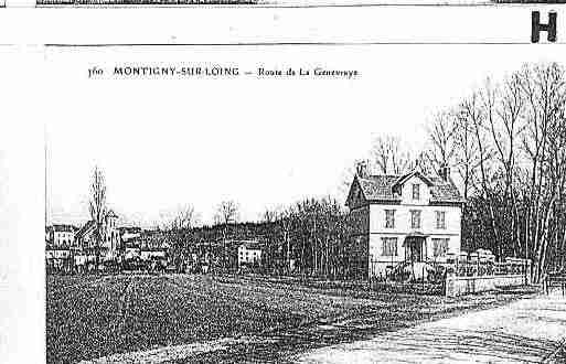 Ville de MONTIGNYSURLOING Carte postale ancienne