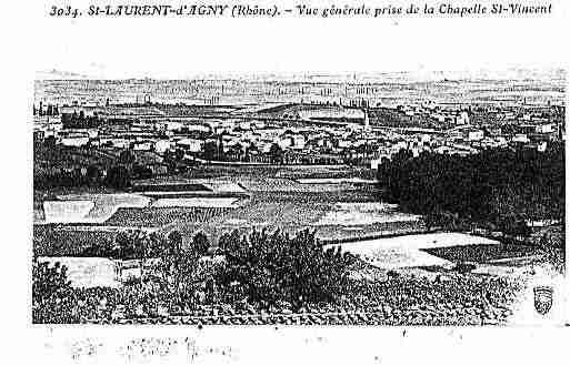 Ville de SAINTLAURENTD\\\'OINGT Carte postale ancienne