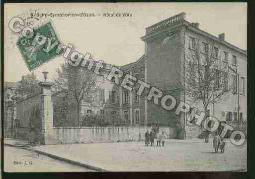 Ville de SAINTSYMPHORIEND\'OZON Carte postale ancienne